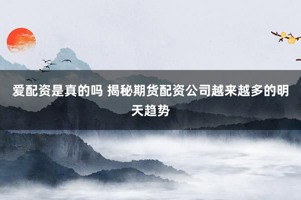 爱配资是真的吗 揭秘期货配资公司越来越多的明天趋势