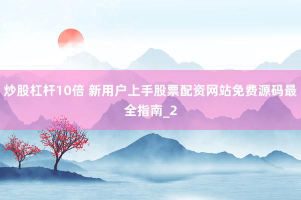 炒股杠杆10倍 新用户上手股票配资网站免费源码最全指南_2
