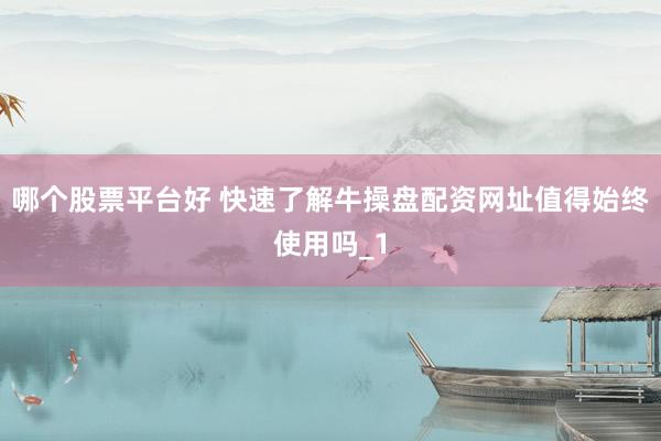 哪个股票平台好 快速了解牛操盘配资网址值得始终使用吗_1