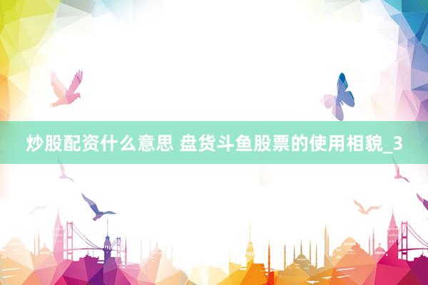 炒股配资什么意思 盘货斗鱼股票的使用相貌_3