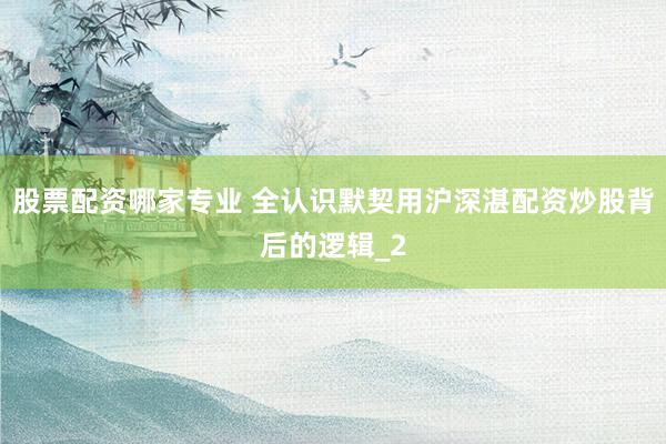 股票配资哪家专业 全认识默契用沪深湛配资炒股背后的逻辑_2