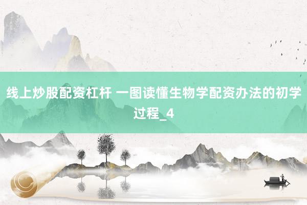 线上炒股配资杠杆 一图读懂生物学配资办法的初学过程_4