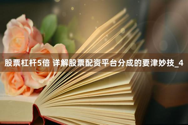 股票杠杆5倍 详解股票配资平台分成的要津妙技_4