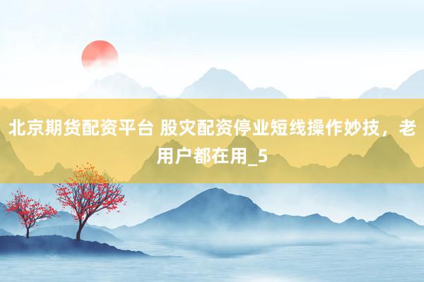 北京期货配资平台 股灾配资停业短线操作妙技，老用户都在用_5